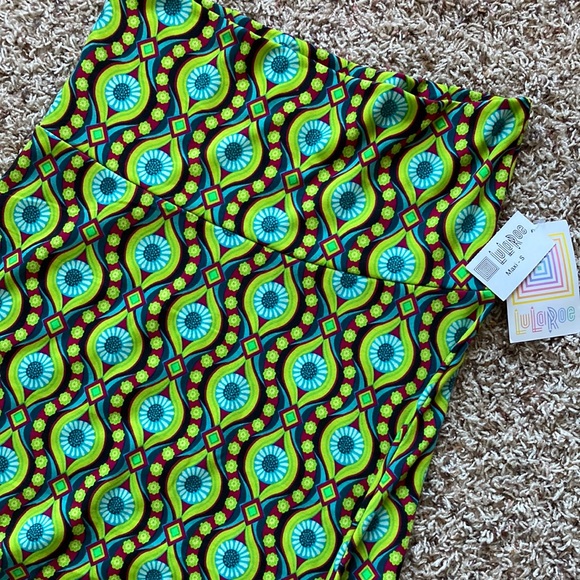 LuLaRoe Dresses & Skirts - Lularoe green teal print maxi dress skirt size S New with tags